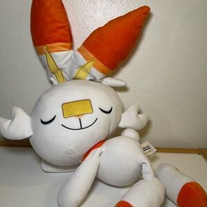 Pokemon Scorbunny Plush with Orange and White